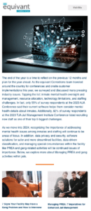 Screenshot of equivant Corrections' Q4 2023 Newsletter